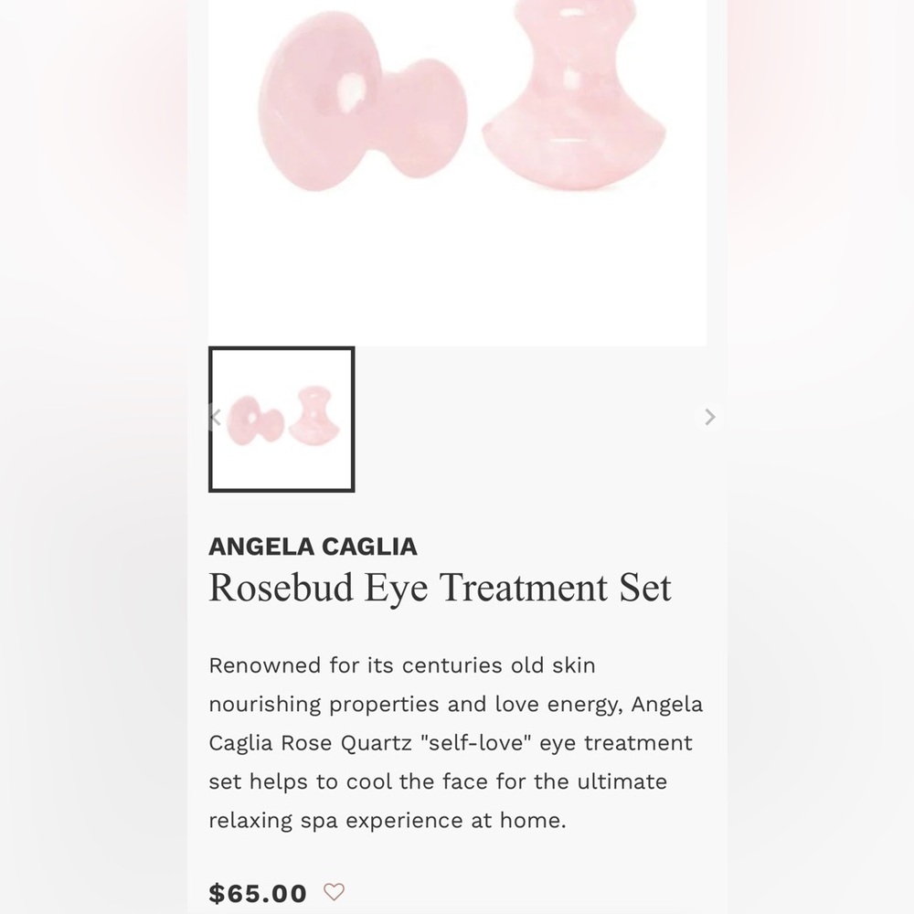 Angela Caglia Rosebud Quartz Eye Treatment Set *New* - Picture 5 of 5